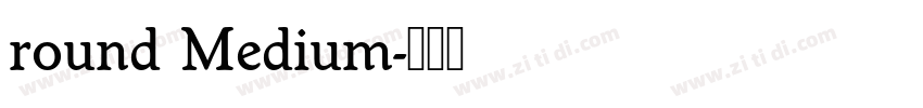 round Medium字体转换 round Medium字体转换